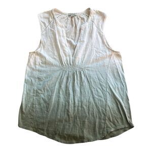 Lucky Brand Ombré Green Multi Media Tank Top M